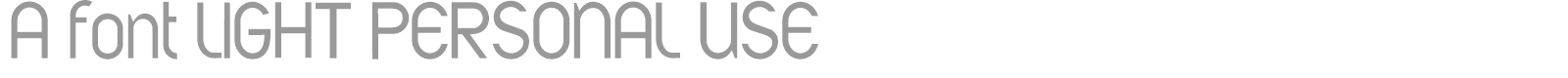 A font LIGHT PERSONAL USE font preview